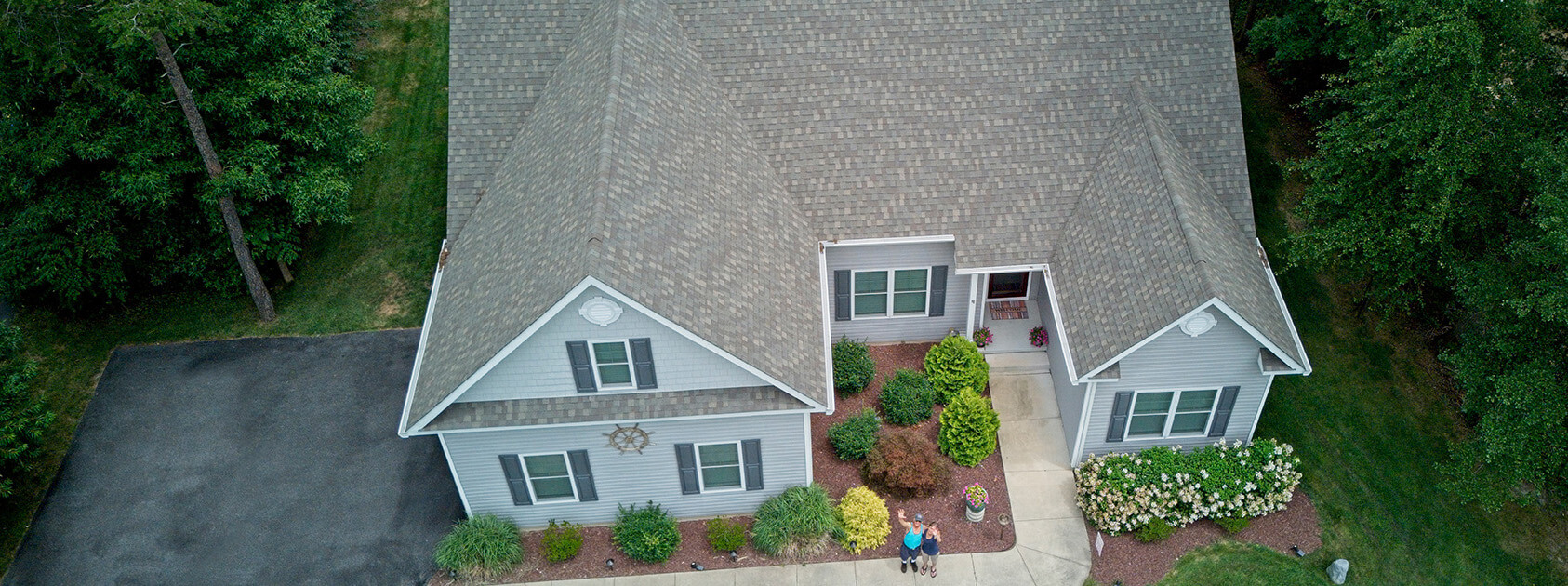 new residential roof system on home in fishers, in