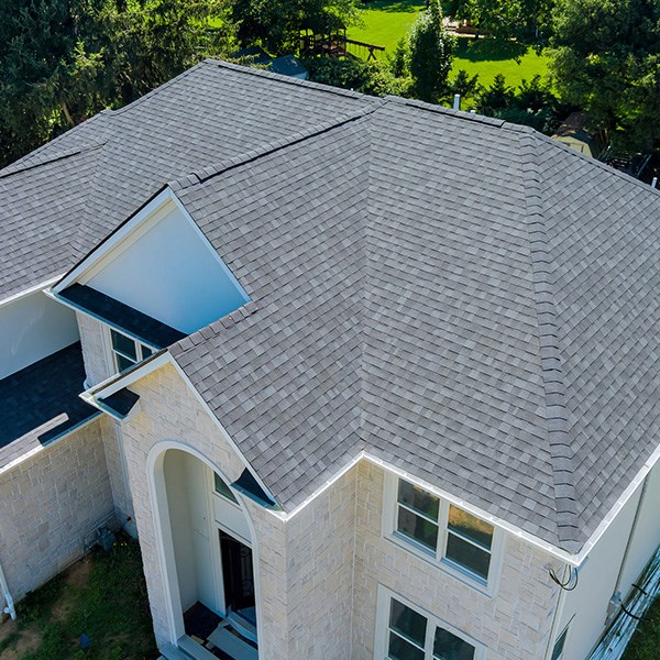 New asphalt roof on home in Brownsburg, Indiana