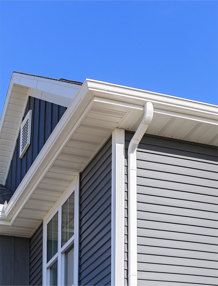 White Aluminum Gutter System
