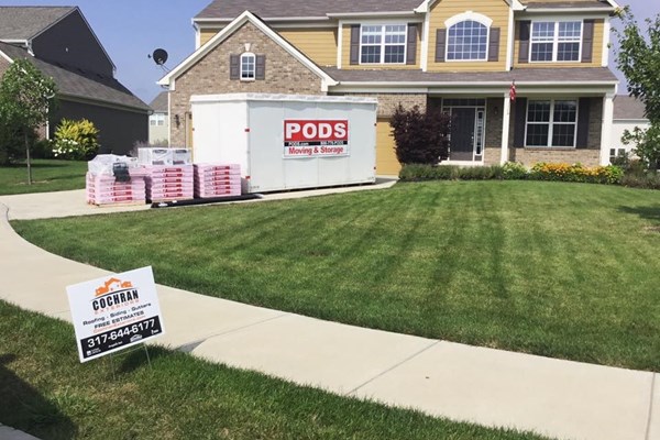 Two-story reroof project in Indiana