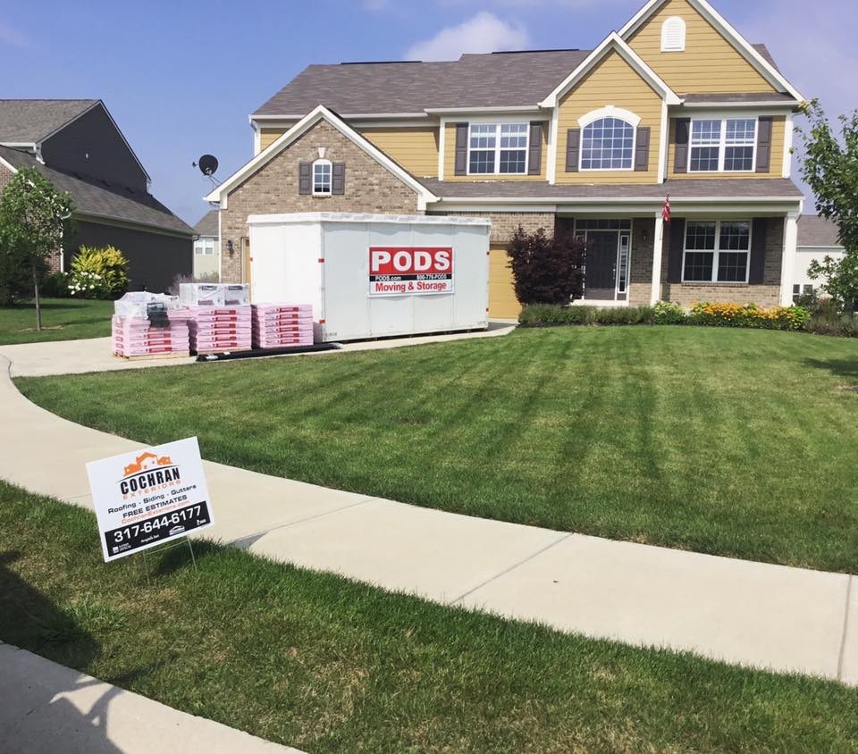 Two-story reroof project in Indiana