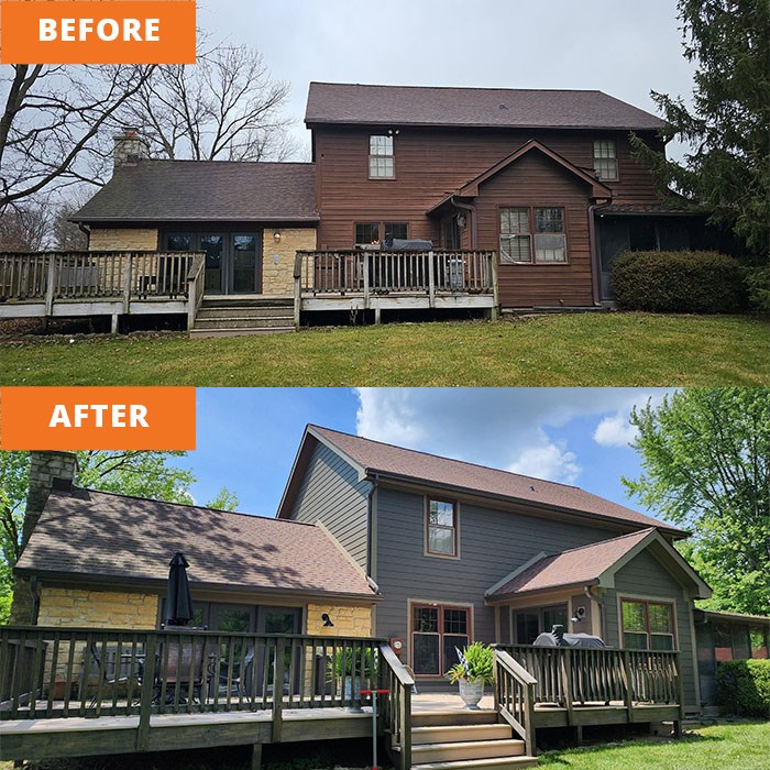 siding completed on a home in indiana