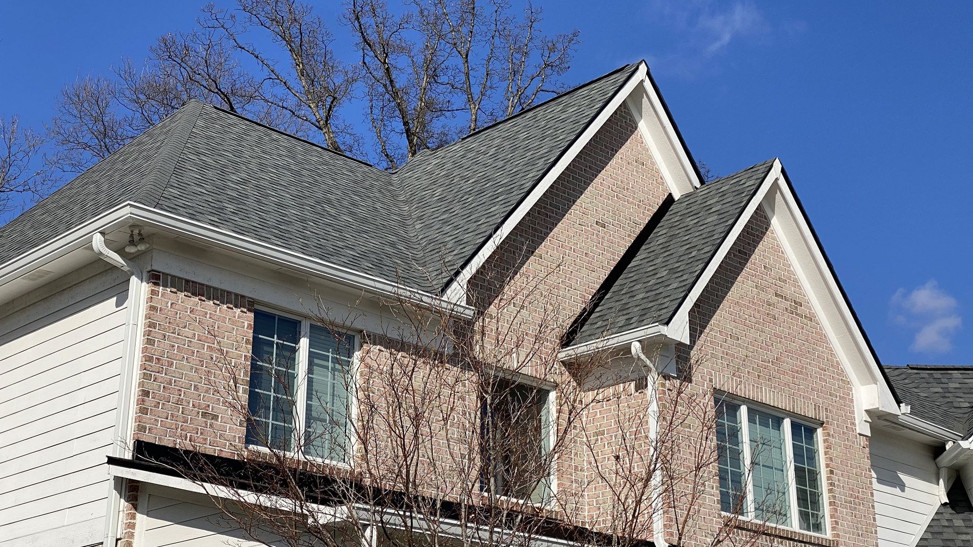 Gray asphalt roof on Indianapolis home