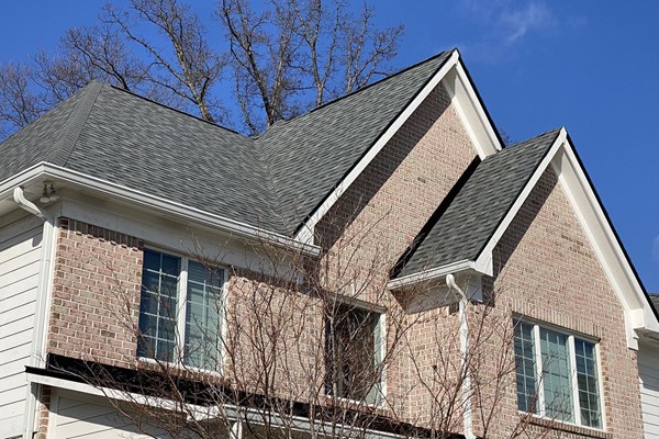 Gray asphalt roof on Indianapolis home