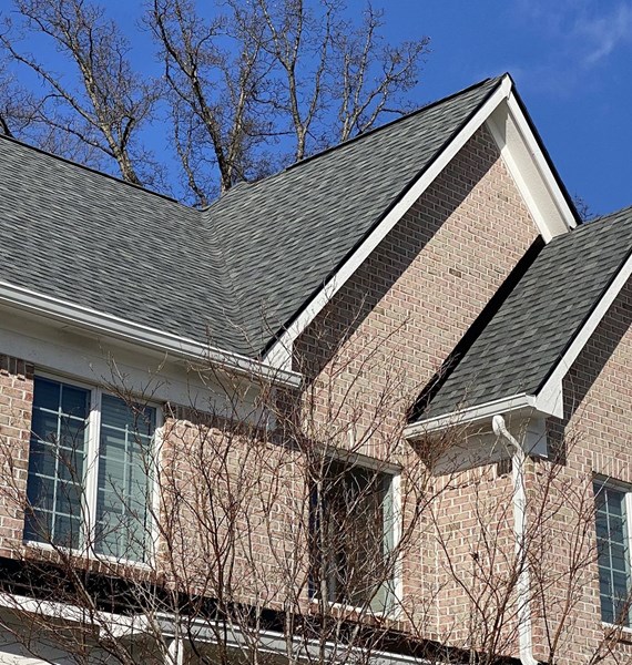 Gray asphalt roof on Indianapolis home