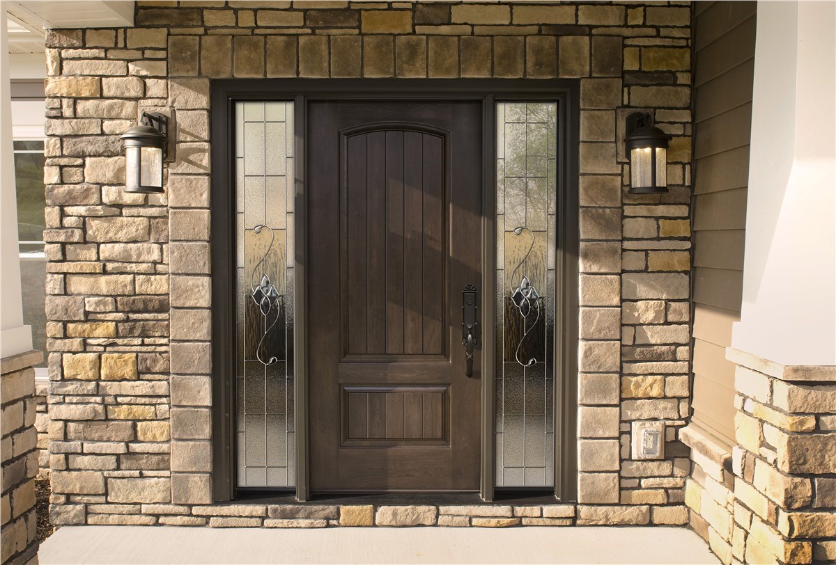 wood entry door installation in indiana