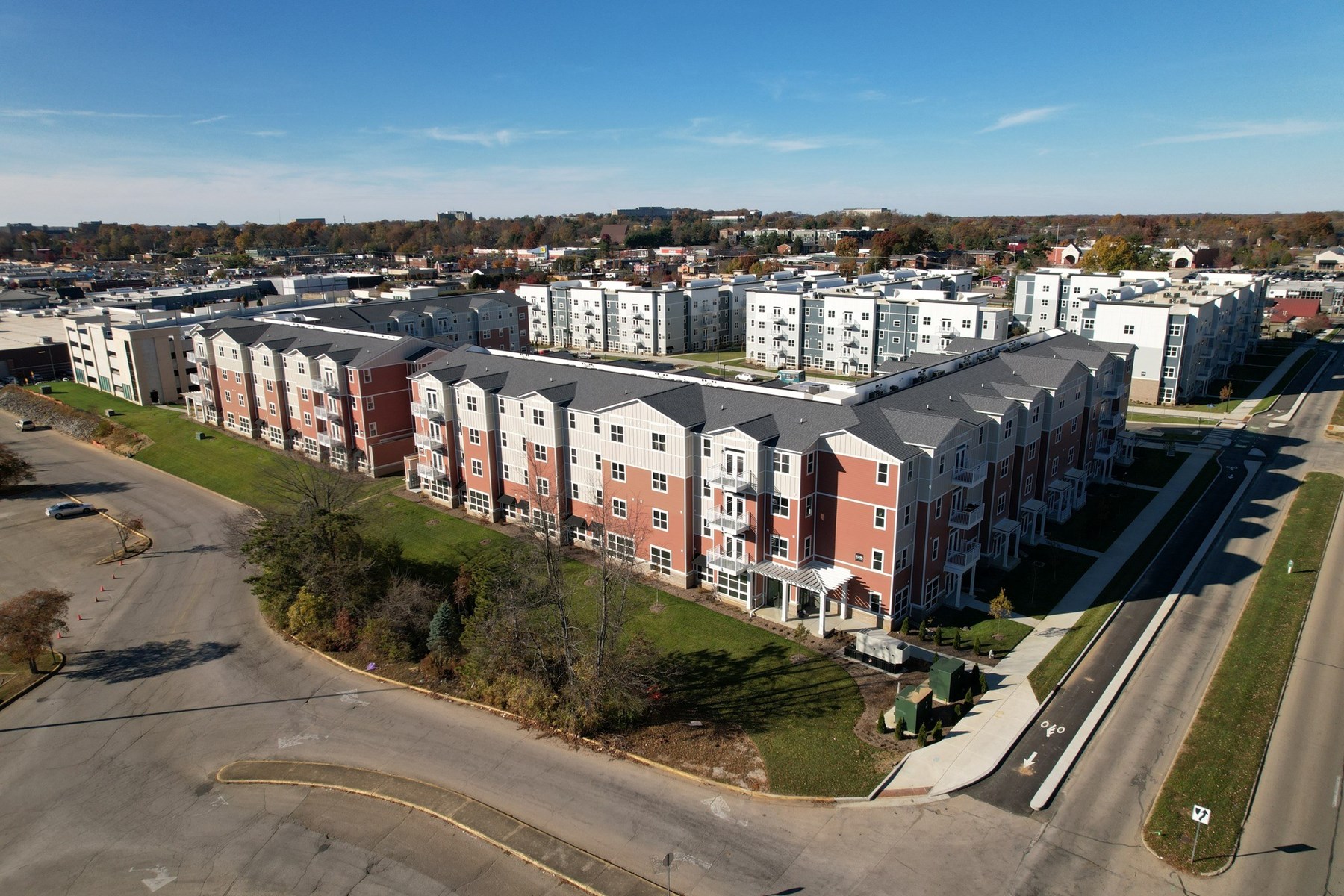 Flat roof replacement on Indianapolis apartment building