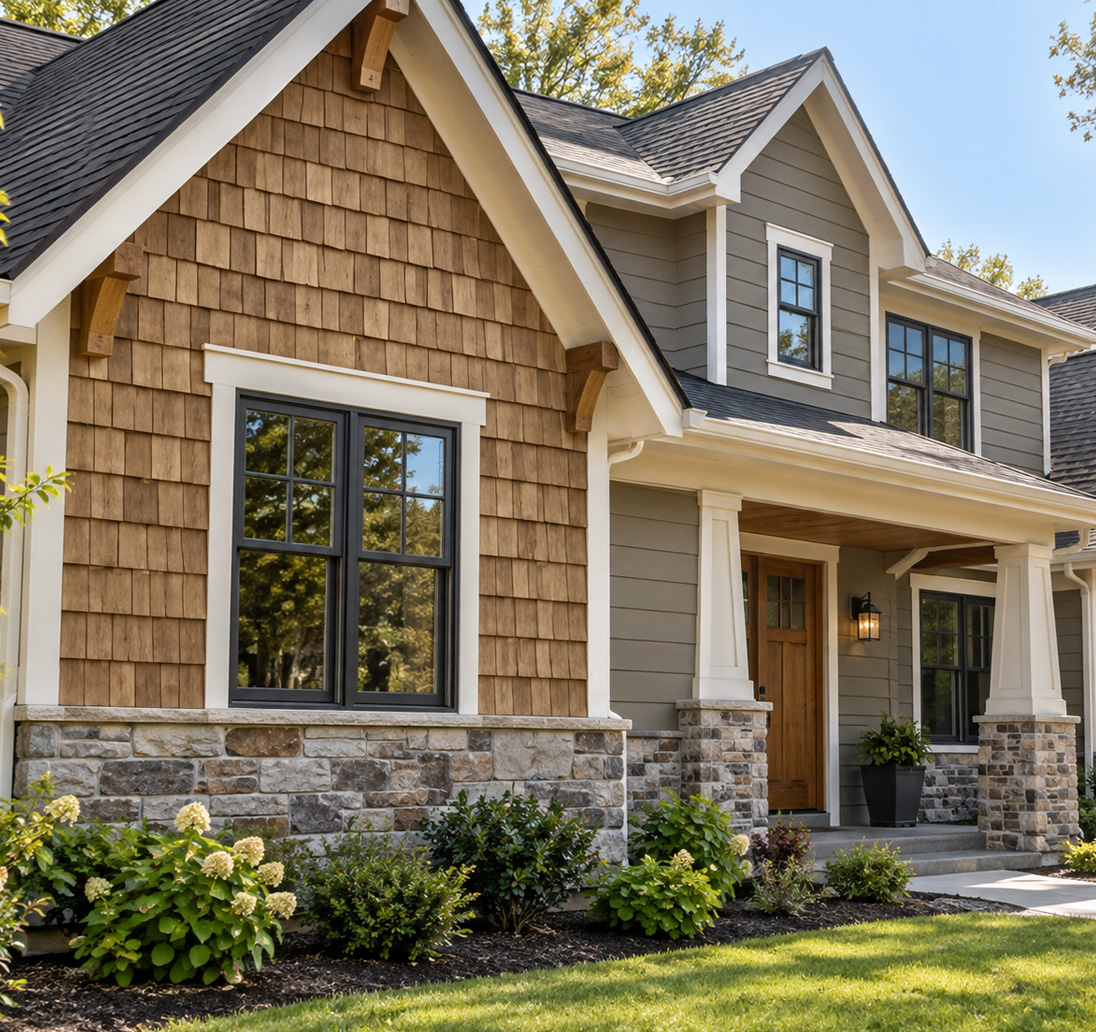 new wood siding installation
