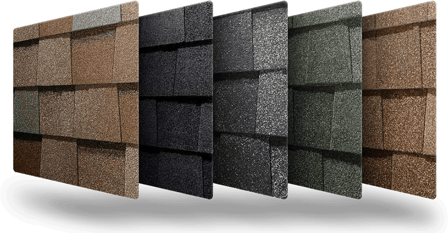 Asphalt shingle colors collage 