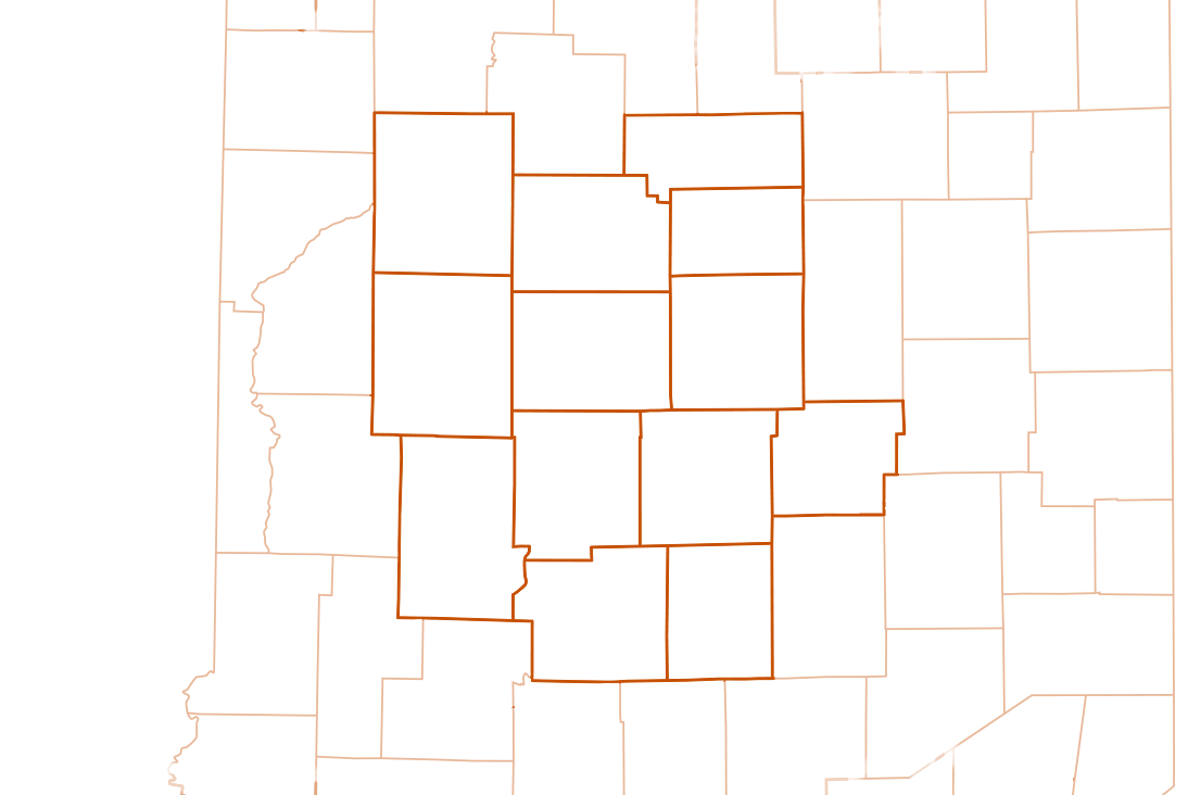 Cochran Exteriors' Indiana service areas