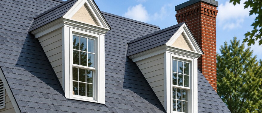 new slate roof installed