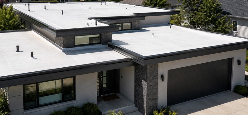 new TPO roofing installed