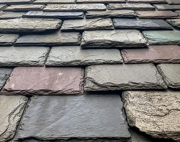 graduated slate installation