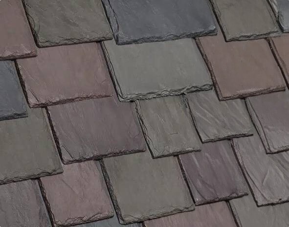 random width slate roof installation
