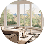floor-to-ceiling bay window